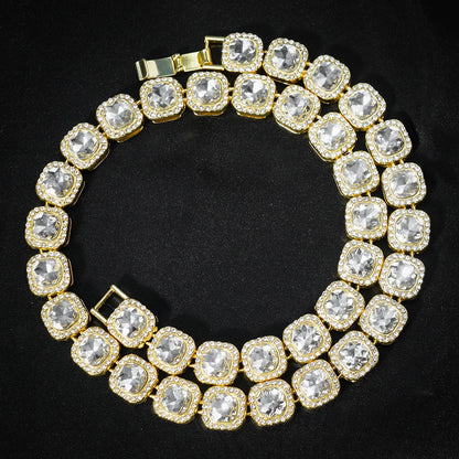 Unisex Hip Hop CZ Stone Iced Out Tennis Chain Necklace - Afrilinker