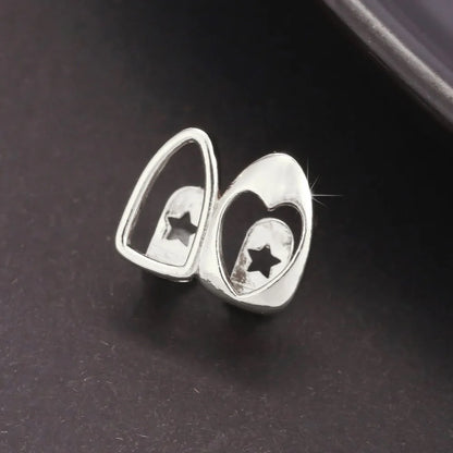 Heart - Shaped Stainless Steel Dental Grills Trendy Body Jewelry - Afrilinker