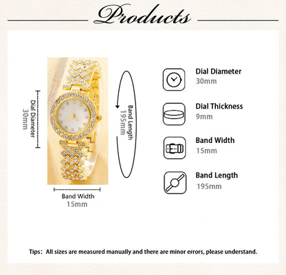 Women's Crystal Watch & Jewelry Set - Afrilinker