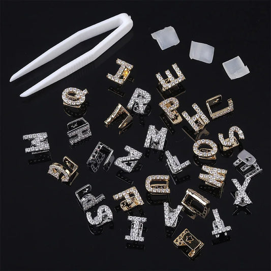 Single - Letter CZ Iced - Out Dental Grillz - Afrilinker