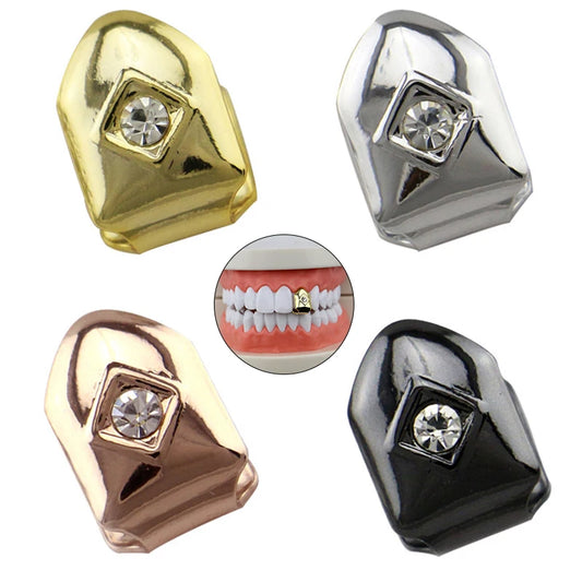 Single - Tooth Crystal Copper Dental Grillz | 4 Color Options - Afrilinker