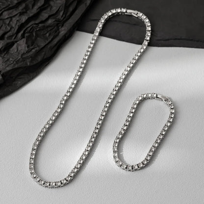 Unisex Hip Hop Iced Out Tennis Chain Necklace - Afrilinker