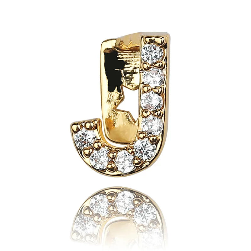 Single - Letter CZ Iced - Out Dental Grillz - Afrilinker