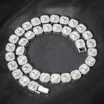 Hip Hop Iced Out Crystal Cuban Link Chain Necklace - Afrilinker
