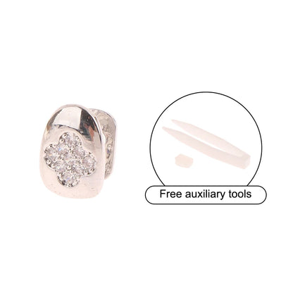 14-Style Dental Charms | Gold/Silver Diamond-Inlaid Star/Cross/Letter - Afrilinker