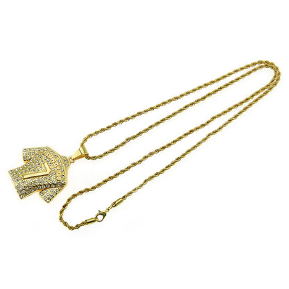 Hip Hop Iced Out Football Jersey Pendant Necklace - Afrilinker