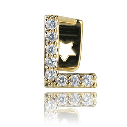 Single - Letter CZ Iced - Out Dental Grillz - Afrilinker