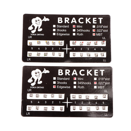 20Pcs Dental Brackets Orthodontic Brace Metal Mini Standard Dentist Bracket Roth MBT 022 Slot Hooks 345 - Afrilinker