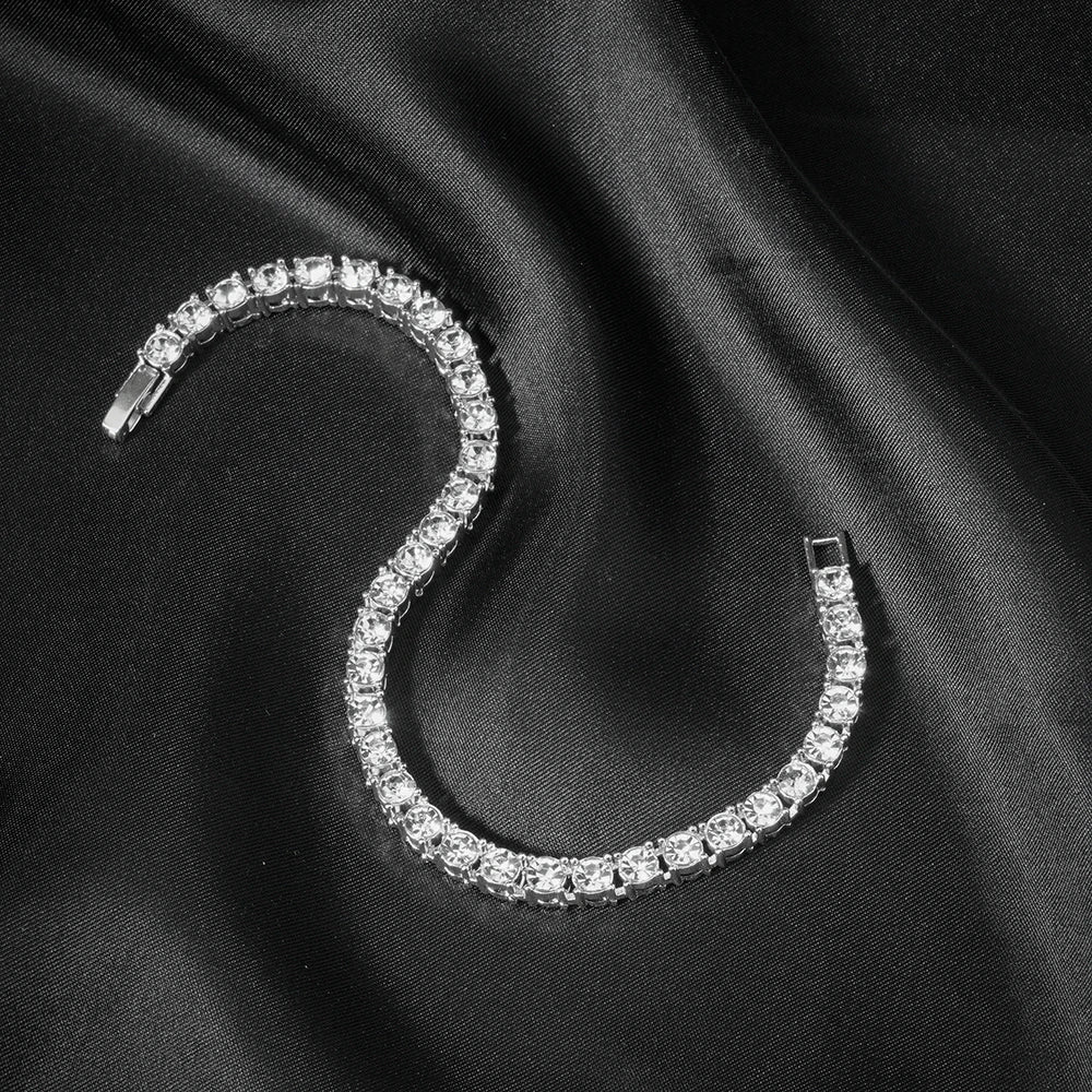 Classic Iced Out Rhinestone Link Chain Necklace - Afrilinker