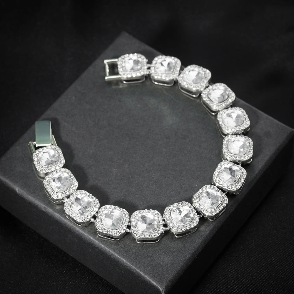 Hip Hop Iced Out 13MM Cuban Link Chain Bracelet - Afrilinker