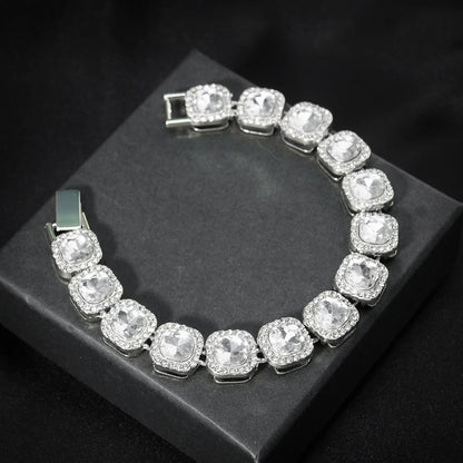 Hip Hop Iced Out 13MM Cuban Link Chain Bracelet - Afrilinker