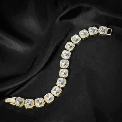 Unisex Hip Hop CZ Stone Iced Out Tennis Chain Necklace - Afrilinker