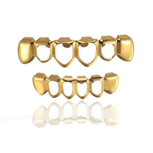 Punk Copper Hip-hop Grillz - 4 Colors (Gold/Silver/Rose Gold/Gun Black) - Afrilinker