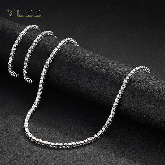 Hip Hop Iced Out 4mm Tennis Chain Necklace - Afrilinker