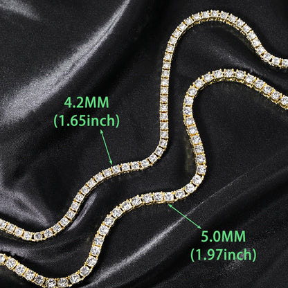 Unisex Hip Hop Iced Out Tennis Chain Necklace - Afrilinker