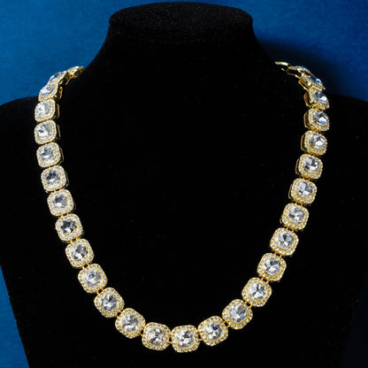 Unisex Hip Hop CZ Stone Iced Out Tennis Chain Necklace - Afrilinker
