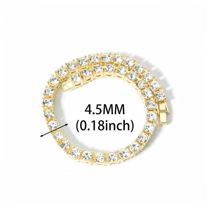 Classic Iced Out Rhinestone Link Chain Necklace - Afrilinker
