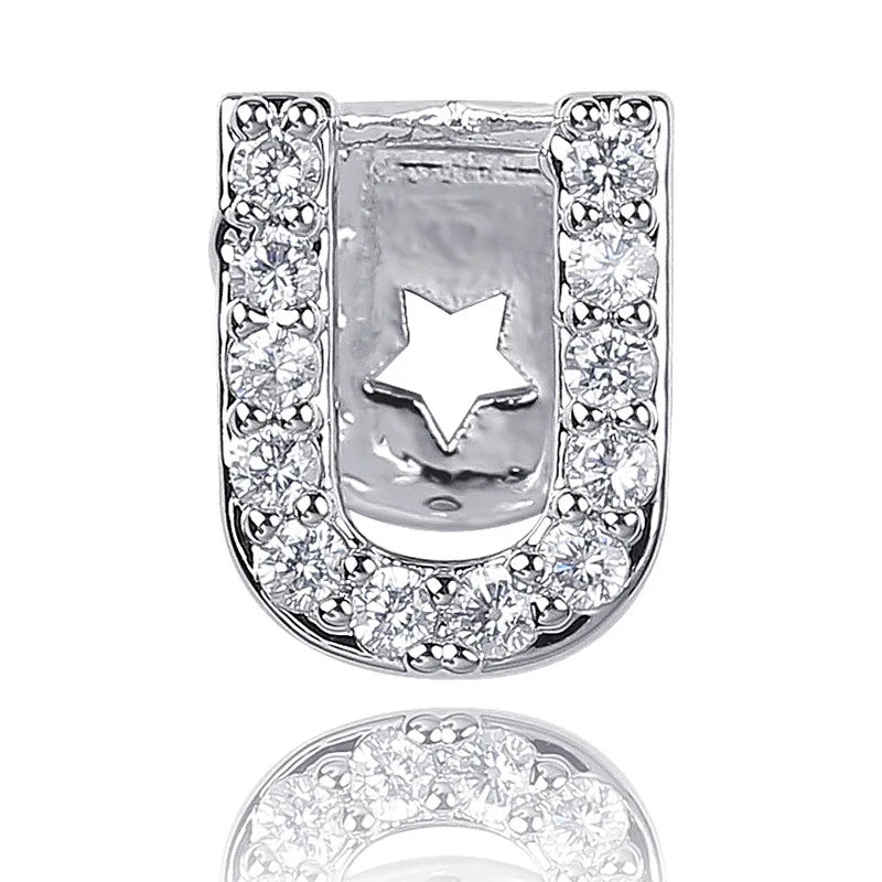 Single - Letter CZ Iced - Out Dental Grillz - Afrilinker