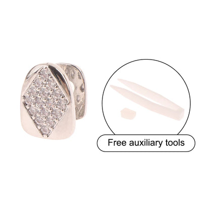 14-Style Dental Charms | Gold/Silver Diamond-Inlaid Star/Cross/Letter - Afrilinker