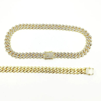 Men's Hip Hop Iced Out Cuban Link Necklace - Afrilinker