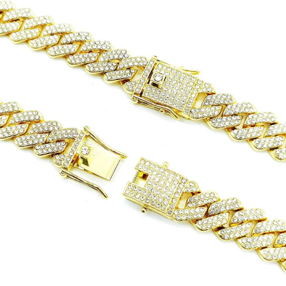 Men's Hip Hop Iced Out Cuban Link Necklace - Afrilinker