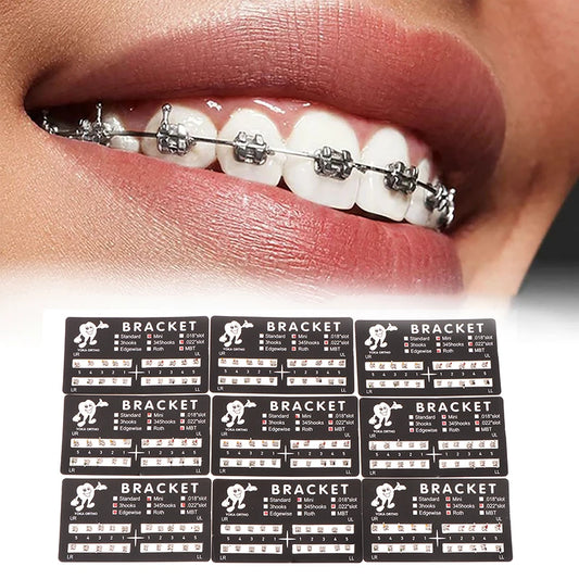 20Pcs Dental Brackets Orthodontic Brace Metal Mini Standard Dentist Bracket Roth MBT 022 Slot Hooks 345 - Afrilinker