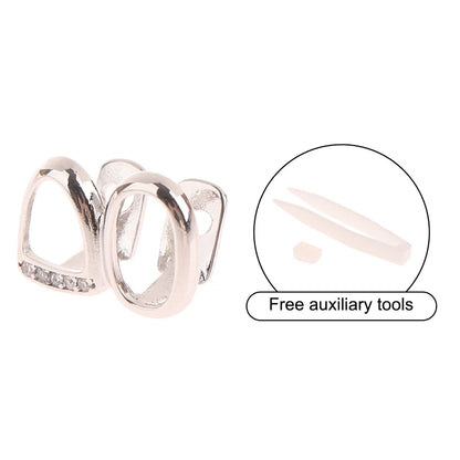 14-Style Dental Charms | Gold/Silver Diamond-Inlaid Star/Cross/Letter - Afrilinker