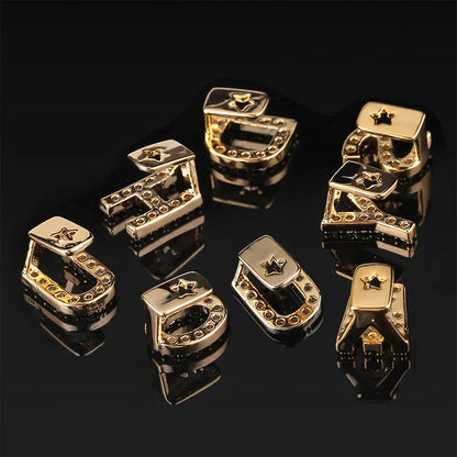 Single - Letter CZ Iced - Out Dental Grillz - Afrilinker