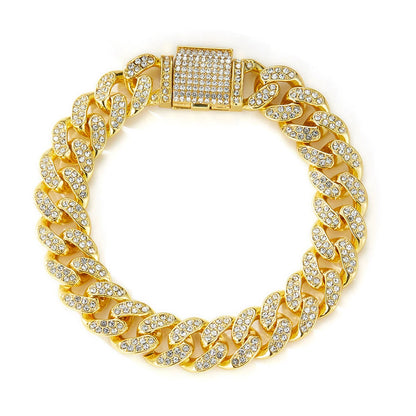 Unisex Hip Hop Iced Out Cuban Chain Necklace - Afrilinker