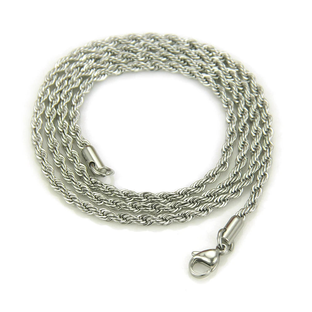 Hip Hop Iced Out Rotatable Dollar Sign Pendant Cuban Chain Necklace - Afrilinker